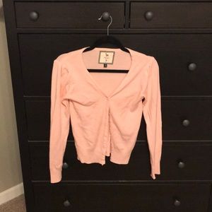Pink Button Up Cardigan